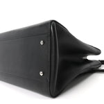 Grained Calfskin Medium Neo Executive Shopper Tote Black