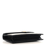 Calfskin Matelasse Chevron Monogram Envelope Chain Wallet Black