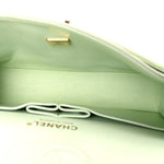 Caviar Quilted Small Double Flap Light Green