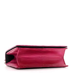 Metallic Lizard Small Diorama Flap Bag Fuchsia