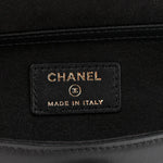 Caviar Quilted Chain Glasses Case Black