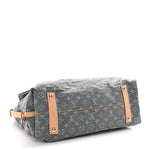 Monogram Denim CarryAll MM Washed Grey