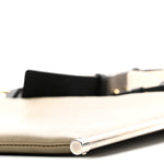 Smooth Calfskin Medium Roy Clutch Merino Grey