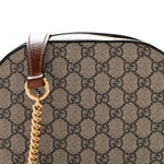 GG Supreme Monogram Cuoio Toscano Mini Chain Shoulder Bag Beige Ebony Cuir