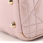 Metallic Lambskin Cannage Mini Lady Dior Lotus