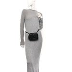 Calfskin Matelasse Monogram Lou Belt Bag Black