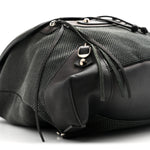 Canvas Calfskin Silver Hardware S Traveler Backpack Black