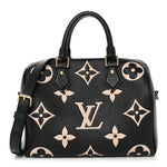 Empreinte Monogram Giant Speedy Bandouliere 25 Black Beige