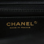 Lambskin Quilted Mini Top Handle Rectangular Flap Black