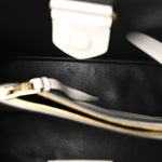 Saffiano Cuir Matinee Tote White Black