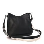 Vitello Daino Soft Hobo Messenger Bag Black