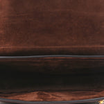 Shiny Lambskin Soft Triomphe Little Half Moon Bag Brick