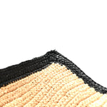Raffia Calfskin Rive Gauche Tote Naturale Black