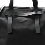 Grained Calfskin Rockstud Travel Tote Bag Black