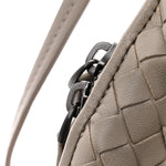Nappa Intrecciato Nodini Crossbody Messenger Steel