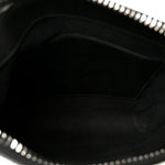 GG Supreme Monogram Web Small Flat Messenger Bag Black Grey
