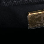 Washed Denim Quilted Mini Chanel 25 Handbag Black