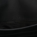 Ultra Matte Calfskin Saddle Chain Wallet Pouch Black