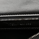 Boarded Dyana Lux Calfskin Web Monochrome Medium Bamboo 1947 Top Handle Bag Black