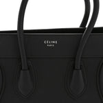 Drummed Calfskin Micro Luggage Black