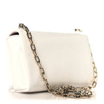Naplak Patent Calfskin Monochrome Small Loubi54 Shoulder Bag White
