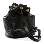 Lambskin Matelasse Monogram Joe Backpack Black