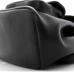 Lambskin Quilted Small Duma Drawstring Backpack Black