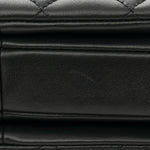 Lambskin Quilted Mini Trendy CC Dual Handle Flap Bag Black