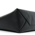 Grained Calfskin Small Vertical Cabas Black