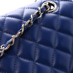 Lambskin Quilted Large Urban Spirit Backpack Blue