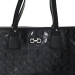 Patent Gancini Embossed Tote Black