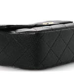 Caviar Quilted Chain Camera Bag Black