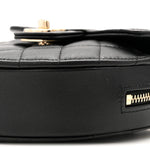 Lambskin Quilted CC In Love Heart Clutch With Chain Black