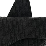 Oblique Mens Saddle Bag Black