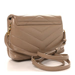 Calfskin Y Quilted Monogram Toy Loulou Crossbody Bag Dusty Grey