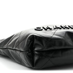 Shiny Calfskin Quilted Mini Chanel 22 So Black