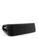 Lambskin Quilted Jumbo Double Flap Black