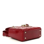 Patent Cannage Small My ABCDior Lady Dior Cherry Red