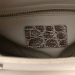 Niloticus Crocodile Himalaya Crystal Mini Lady Dior White
