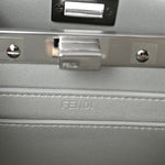 Iridescent Crystal Vitello Laminato Suede FF Petite Peekaboo I SEE U Satchel Cappuccino