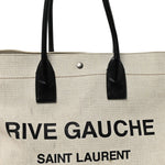 Linen Calfskin Rive Gauche Tote Optic White