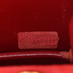 Suede Quilted Mini Square Flap Red