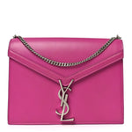 Smooth Calfskin Monogram Cassandra Clasp Bag Electric Fuchsia