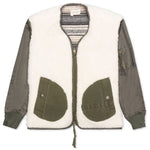 Sherpa / Washed Satin Modern - Ivory