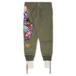 Zip Lounge Pant - Army/Patchwork
