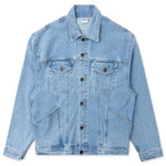 Guess Oversize Mountain Denim Jacket - Rivera Light Indigo