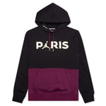 Jordan x Paris Saint-Germain Fleece Hoodie - Black/Bordeaux