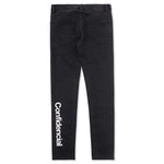 Stone Wash Slim Jeans - Black/White