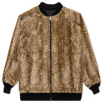 Reversible Rib Collar Jacket - Black/Leopard