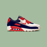 Air Max 90 Premium "Home & Away" - Sail/University Red/Midnight Navy
